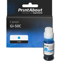 Cartouche compatible Canon GI-50C - Cyan - Grande capacité