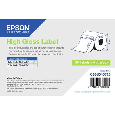 Epson C33S045728 Etiket Wit