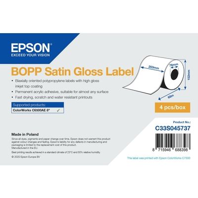 Epson C33S045737 - Blanc - Étiquette
