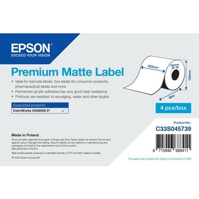 Epson C33S045739 - Blanc - Étiquette