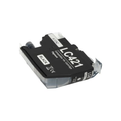 PrintAbout Huismerk vervangt Brother LC-421BK Inktcartridge Zwart