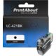 PrintAbout Huismerk vervangt Brother LC-421BK Inktcartridge Zwart