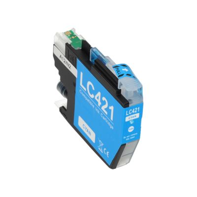 PrintAbout Huismerk vervangt Brother LC-421C Inktcartridge Cyaan