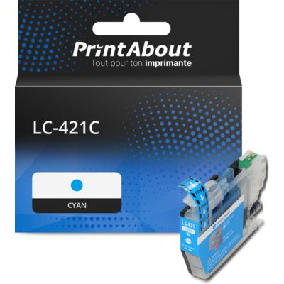 Cartouche compatible Brother LC-421C - Cyan