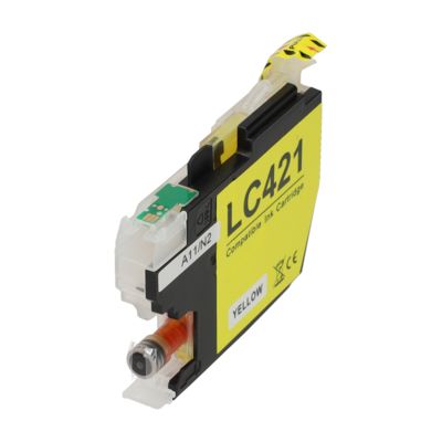 PrintAbout Huismerk vervangt Brother LC-421Y Inktcartridge Geel