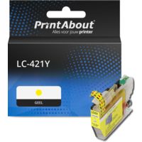 PrintAbout Huismerk vervangt Brother LC-421Y Inktcartridge Geel