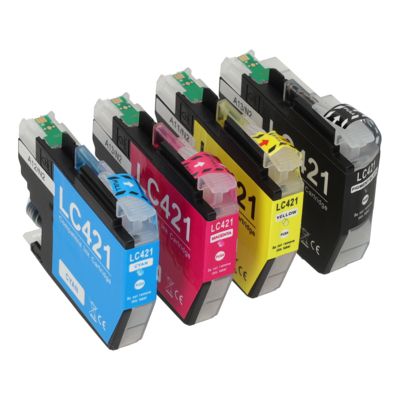 PrintAbout Huismerk vervangt Brother LC-421VAL Inktcartridge 4-kleuren Multipack
