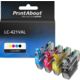 PrintAbout Huismerk vervangt Brother LC-421VAL Inktcartridge 4-kleuren Multipack
