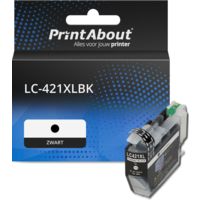 PrintAbout Huismerk vervangt Brother LC-421XLBK Inktcartridge Zwart Hoge capaciteit