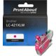 Huismerk Brother LC-421XLM Inktcartridge Magenta Hoge capaciteit