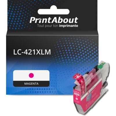 Cartouche compatible Brother LC-421XLM - Magenta - Grande capacité
