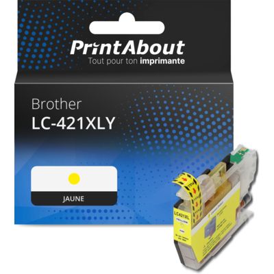 Cartouche compatible Brother LC-421XLY - Jaune - Grande capacité