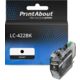 PrintAbout Huismerk vervangt Brother LC-422BK Inktcartridge Zwart