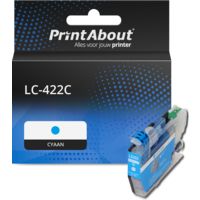 PrintAbout Huismerk vervangt Brother LC-422C Inktcartridge Cyaan