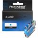 PrintAbout Huismerk vervangt Brother LC-422C Inktcartridge Cyaan