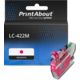 PrintAbout Huismerk vervangt Brother LC-422M Inktcartridge Magenta