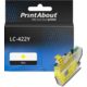 PrintAbout Huismerk vervangt Brother LC-422Y Inktcartridge Geel