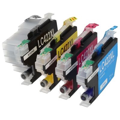 Cartouche compatible Brother LC-422XLVAL - 4 couleurs - Grande capacité - Multipack