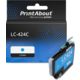 PrintAbout Huismerk vervangt Brother LC-424C Inktcartridge Cyaan