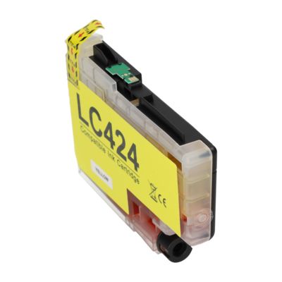 Huismerk Brother LC-424Y Inktcartridge Geel