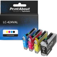 Cartouche compatible Brother LC-424VAL - 4 couleurs - Multipack