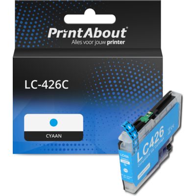 PrintAbout Huismerk vervangt Brother LC-426C Inktcartridge Cyaan