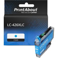 PrintAbout Huismerk vervangt Brother LC-426XLC Inktcartridge Cyaan Hoge capaciteit