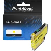 PrintAbout Huismerk vervangt Brother LC-426XLY Inktcartridge Geel Hoge capaciteit
