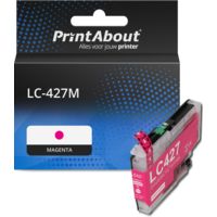 PrintAbout Huismerk vervangt Brother LC-427M Inktcartridge Magenta