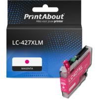 PrintAbout Huismerk vervangt Brother LC-427XLM Inktcartridge Magenta Hoge capaciteit