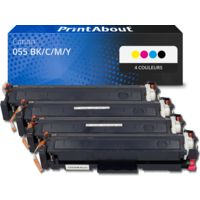 Toner compatible Canon 055 BK/C/M/Y - 4 couleurs - Multipack