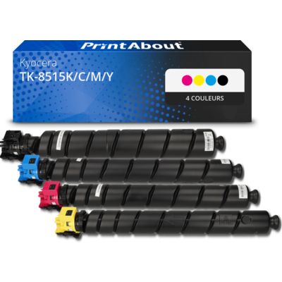Toner compatible Kyocera TK-8515K/C/M/Y - 4 couleurs - Multipack