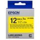 Epson LK-4YBVN - Noir sur jaune - Ruban