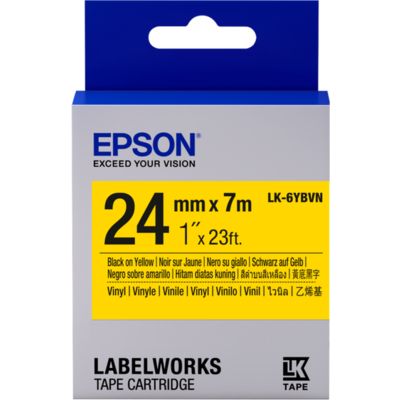 Epson LK-6YBVN - Noir sur jaune - Ruban