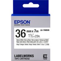 Epson LK-7WBVN - Noir sur blanc - Ruban