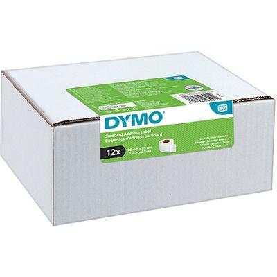 Dymo 2093091 (12 stuks) Etiket Zwart op wit