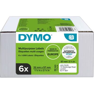 Dymo 2093094 (6 stuks) - Noir sur blanc - Étiquette