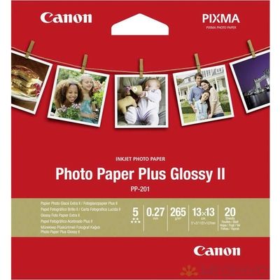 Canon PP-201 photo paper plus glossy II 265 grams 13 x 13 cm (20 vel) Fotopapier