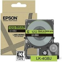 Ruban d'étiquettes Epson LK-4GBJ Noir mat sur vert (12 mm)