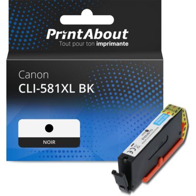 Cartouche compatible Canon CLI-581XL BK - Noir - Grande capacité