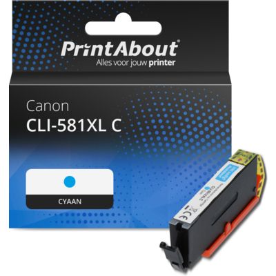 Huismerk Canon CLI-581XL C Inktcartridge Cyaan Hoge capaciteit