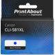 Cartouche compatible Canon CLI-581XL - Bleu photo - Grande capacité