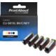 Huismerk Canon CLI-581XL BK/C/M/Y Inktcartridge 4-kleuren Multipack Hoge capaciteit