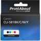Huismerk Canon CLI-581BK/C/M/Y Inktcartridge 4-kleuren Multipack Hoge capaciteit