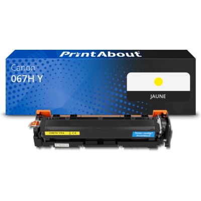 Toner compatible Canon 067H Y - Jaune - Grande capacité