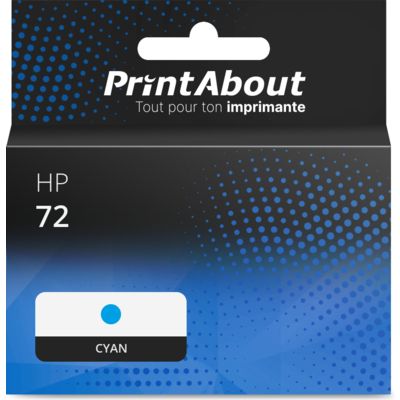 Cartouche compatible HP 72 (C9371A) - Cyan