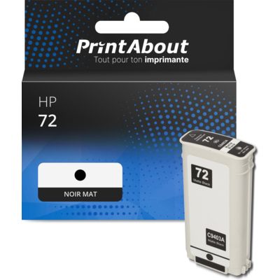 Cartouche compatible HP 72 (C9403A) - Noir mat
