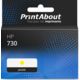 Cartouche compatible HP 730 (P2V70A) - Jaune - Grande capacité