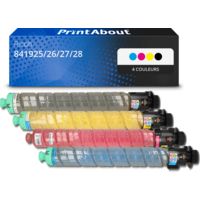 Toner compatible Ricoh 841925/26/27/28 (MP C2503) - 4 couleurs - Grande capacité - Multipack