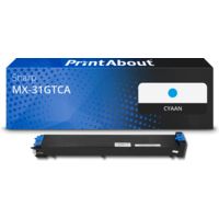 Huismerk Sharp MX-31GTCA Toner Cyaan